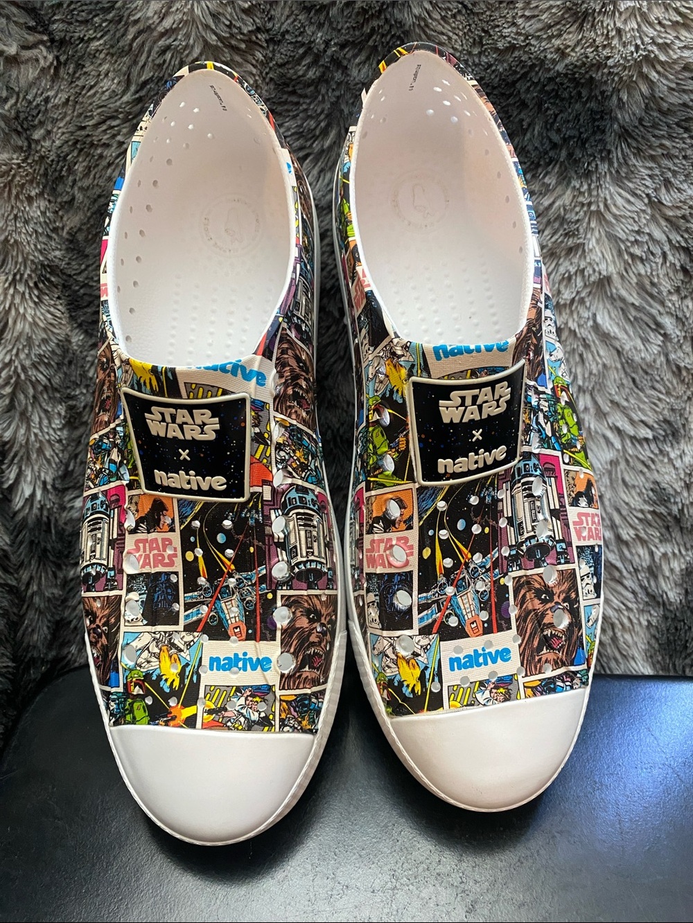 Native Star Wars Comic-Print Slip-On Sneakers